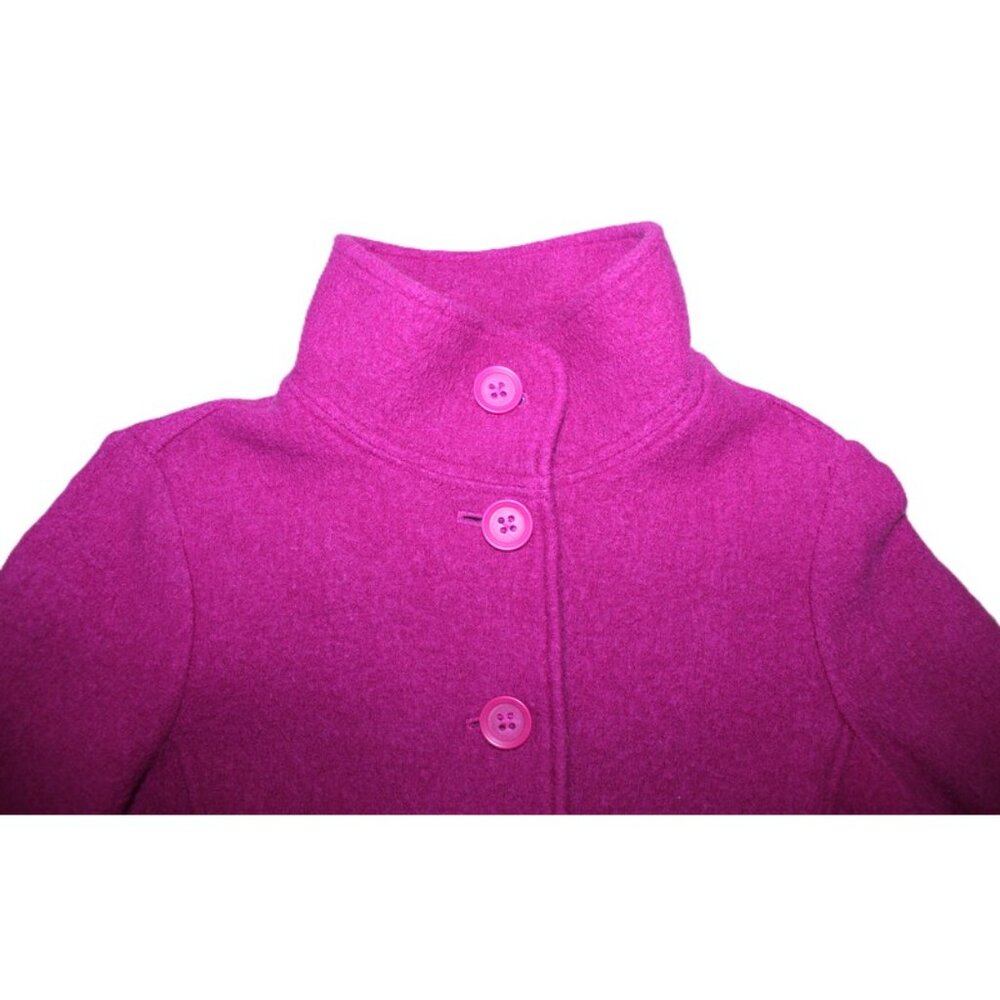 L.L. BEAN x BELLANDI Premium Italian Boiled Wool Pea Coat in Fuchsia (LP) - Picture 4 of 12